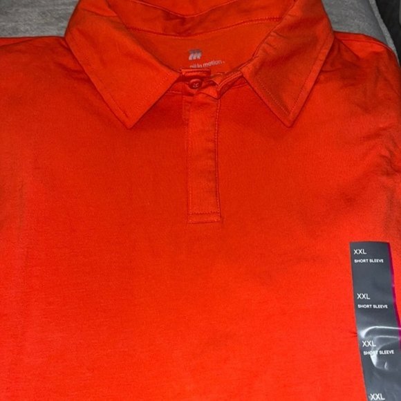 NWT Orange Classic Fit Solid Polo & Golf T-Shirt Size XXL - Picture 5 of 7